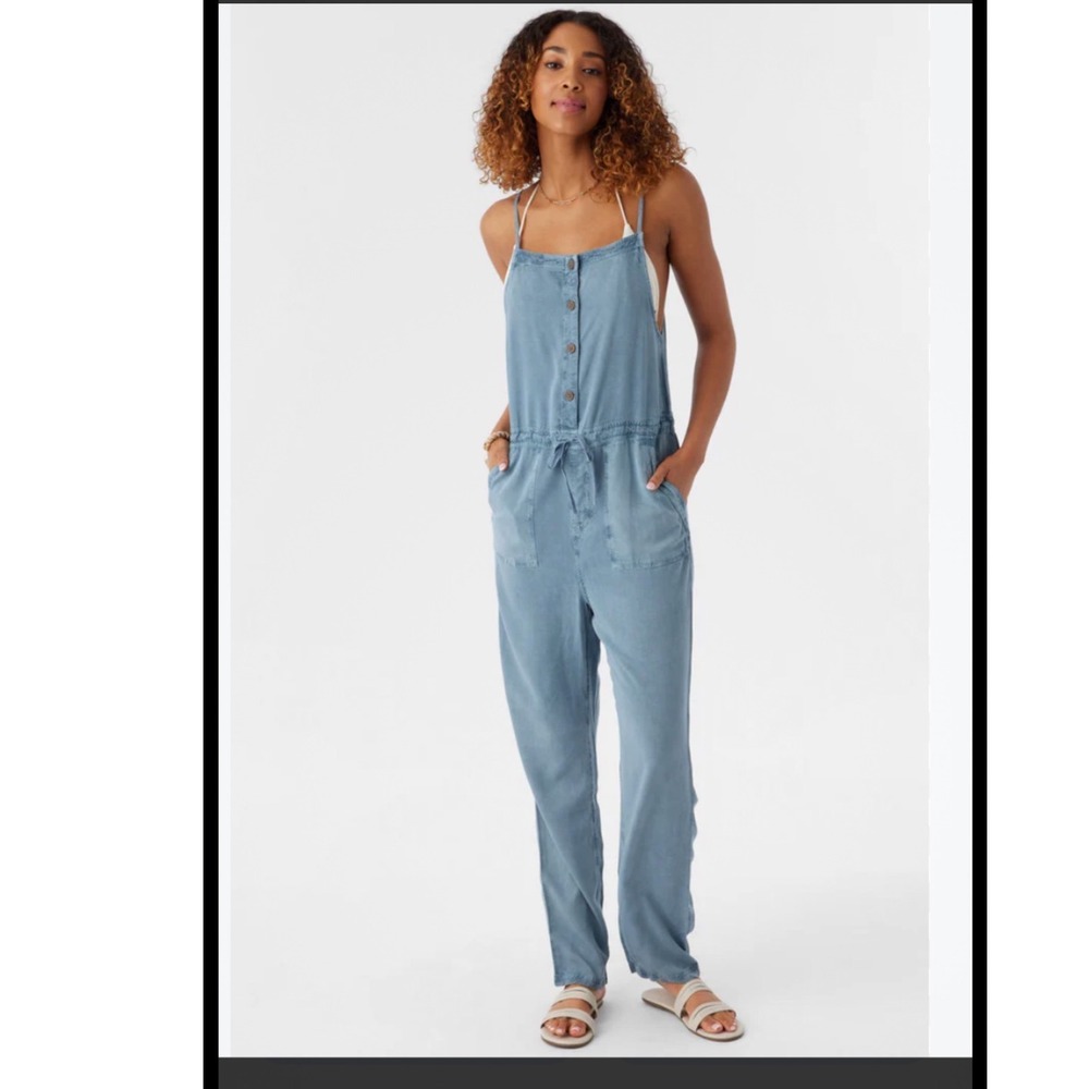 ONeill Francina Jumpsuit Romper Small boho resortwear layered travel minimalist